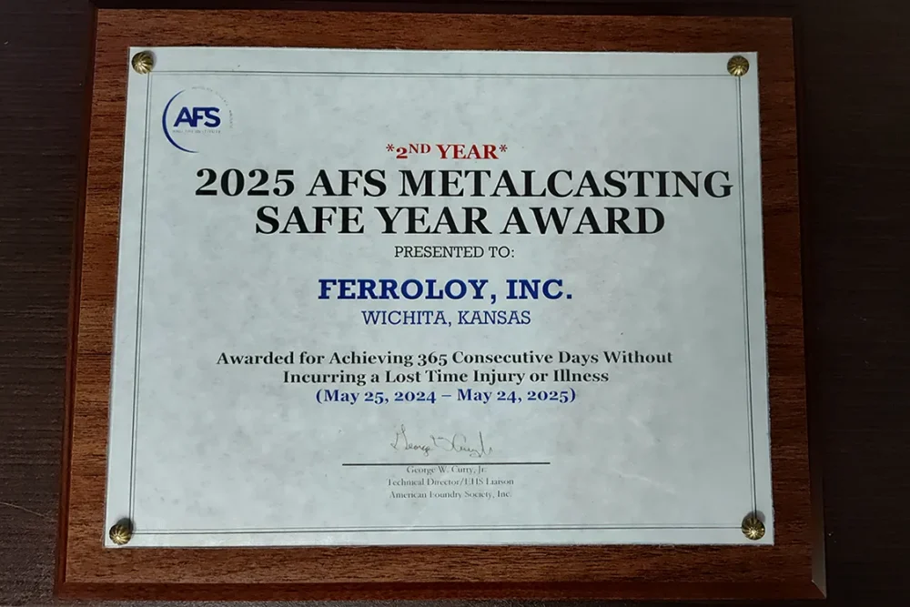 2025 AFS Metal Casting Safe Year Award