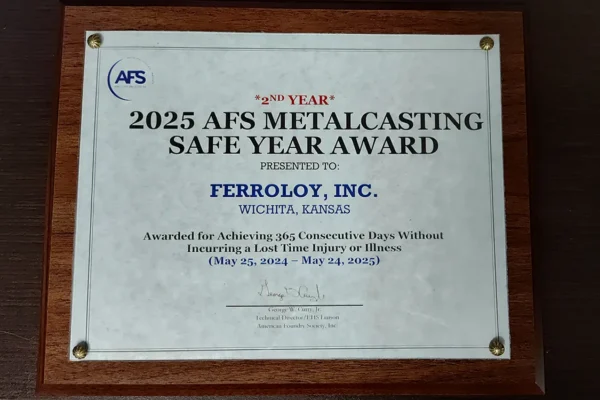 2025 AFS Metal Casting Safe Year Award