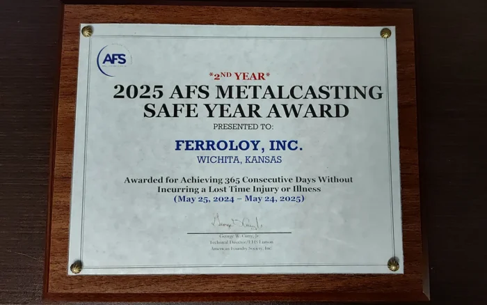 2025 AFS Metal Casting Safe Year Award